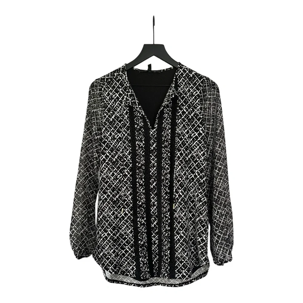 NWT White House Black Market lace inset tunic